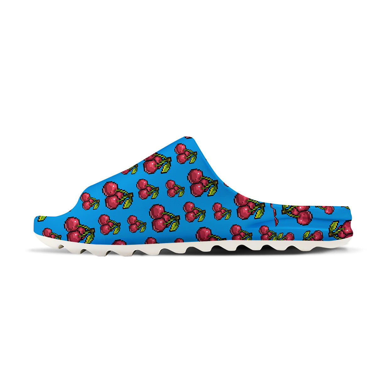 Cherry Pixel Print Pattern Sandals-grizzshop