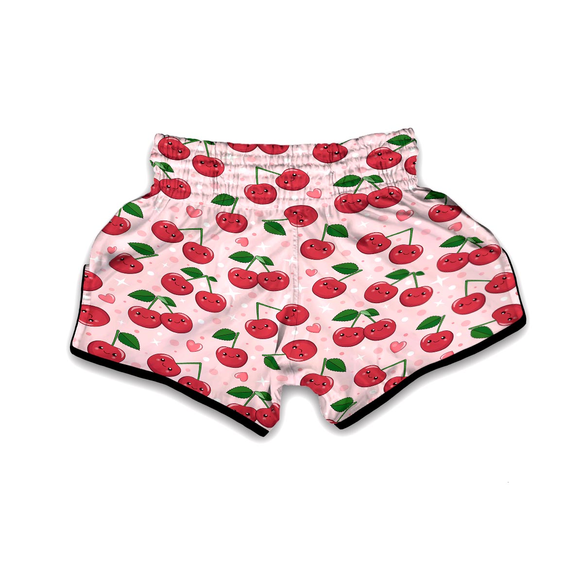 Cherry Print Pattern Muay Thai Boxing Shorts-grizzshop