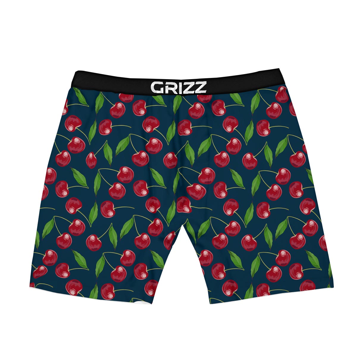 Cherry Red Print Pattern Boxer Briefs-grizzshop