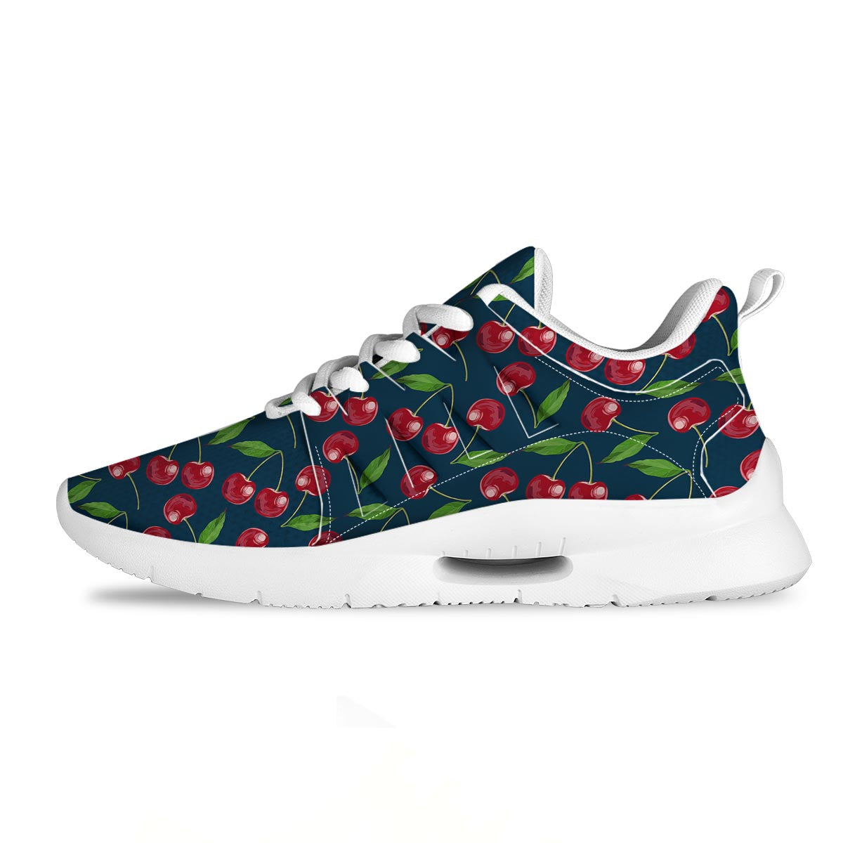 Cherry Red Print Pattern Tennis Shoes-grizzshop
