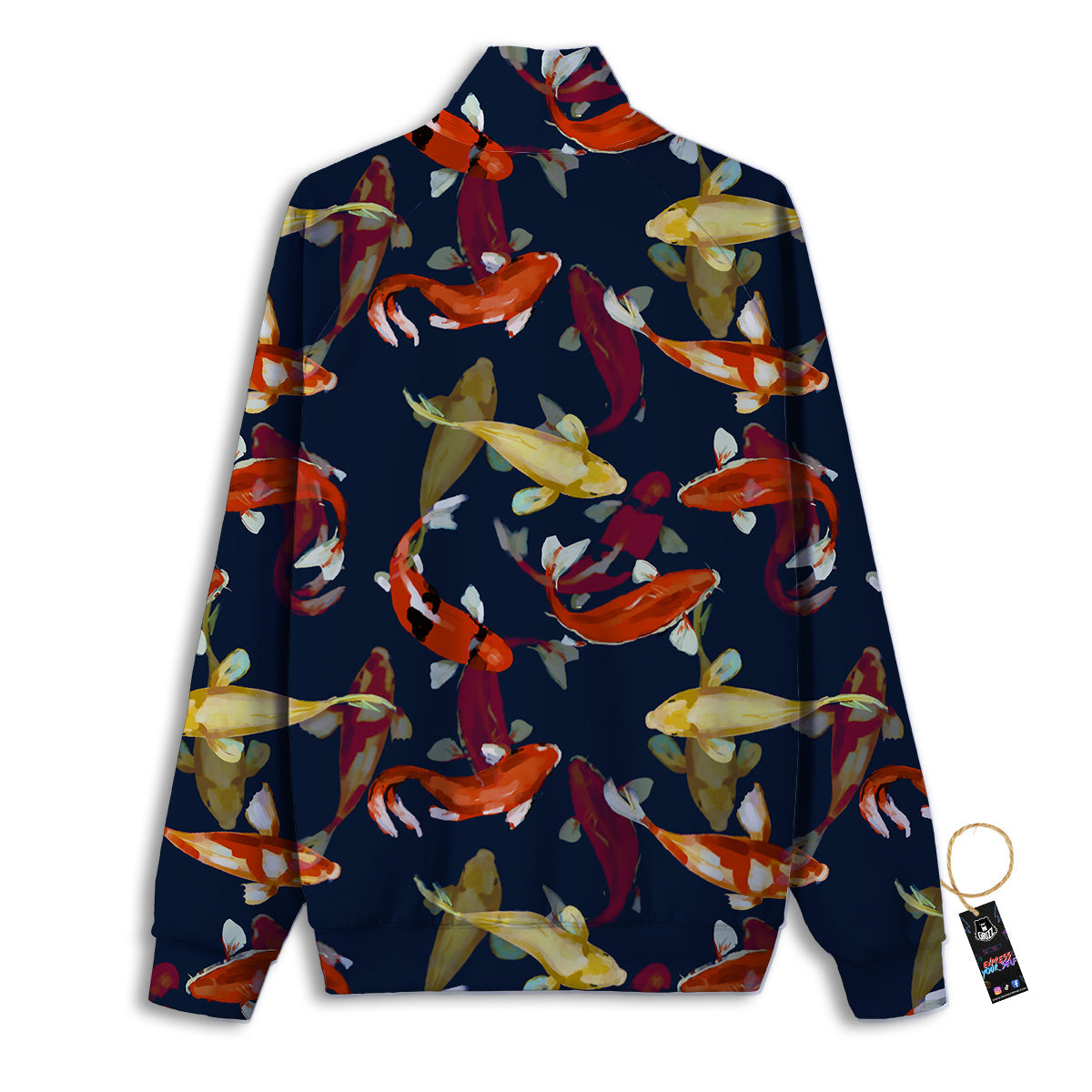 Cherry Red Print Pattern Track Jacket-grizzshop