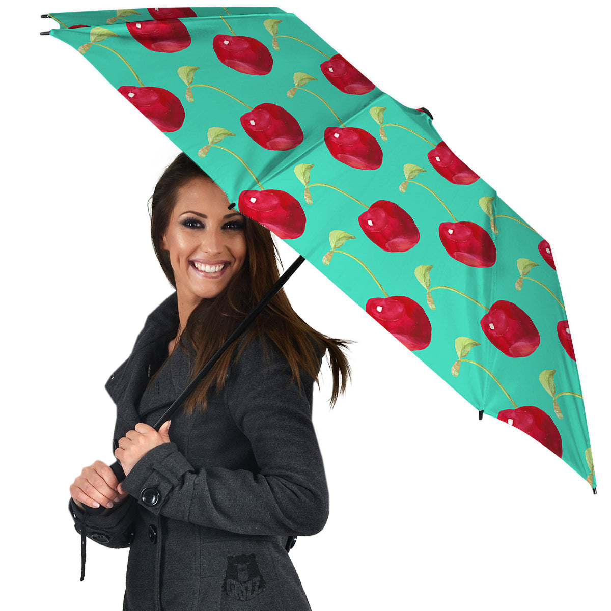 Cherry Watercolor Print Pattern Umbrella-grizzshop