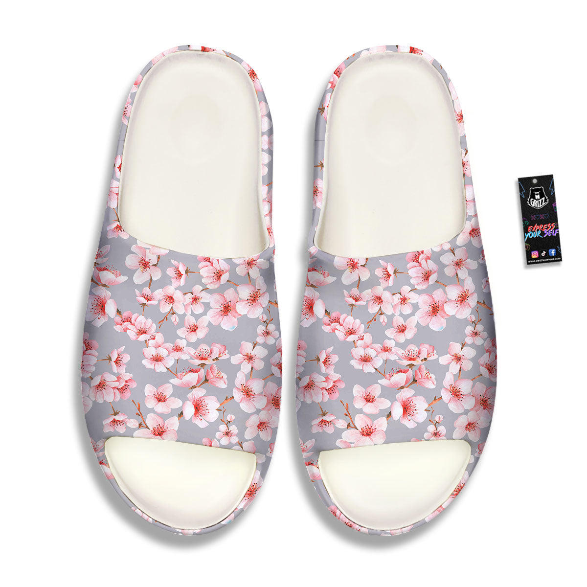 Cherry Blossom Japanese Print Pattern Sandals-grizzshop