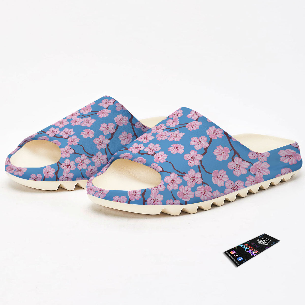 Cherry Blossom Pink Print Pattern Sandals-grizzshop