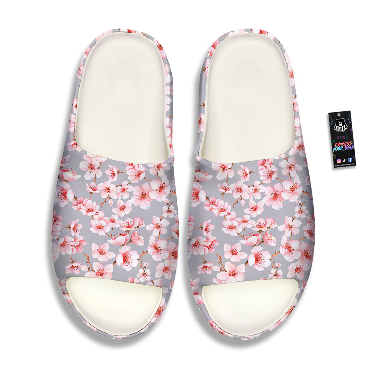 Cherry Blossom Pink Sakura Print Pattern Sandals-grizzshop