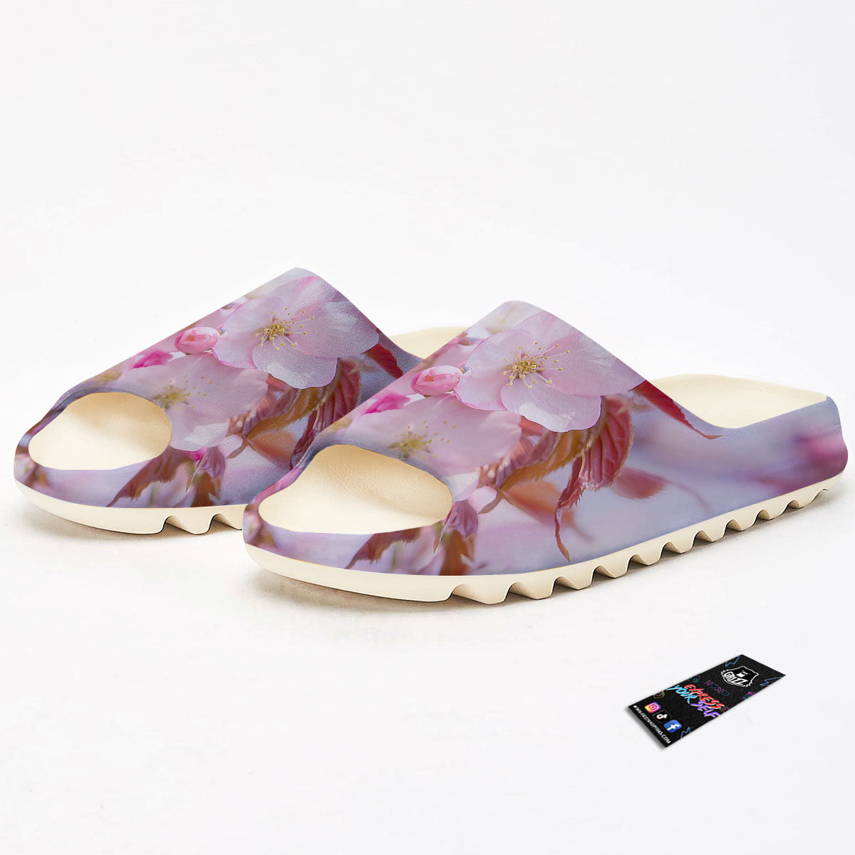 Cherry Blossom Sakura Flower Print Sandals-grizzshop