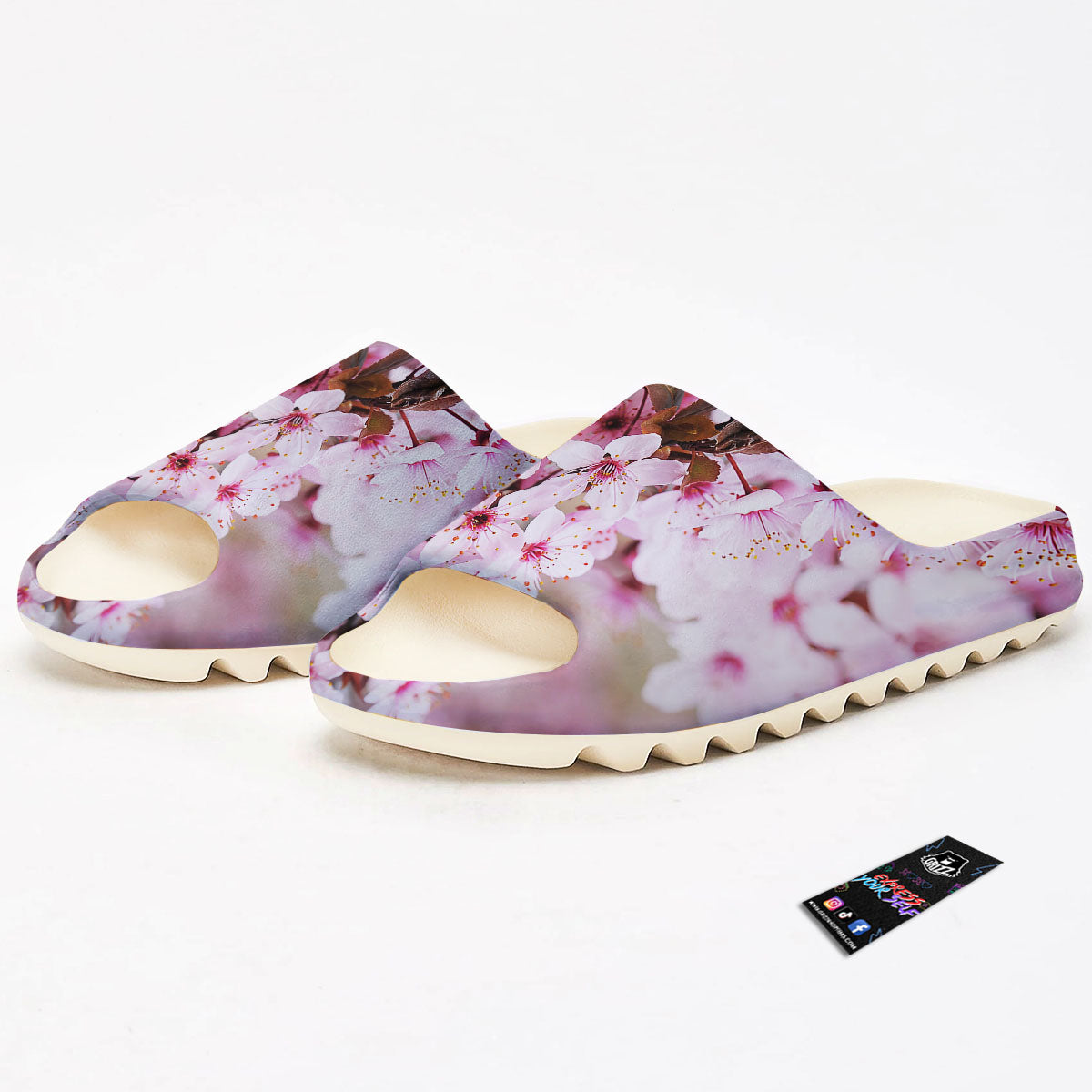 Cherry Blossom Sakura Print Sandals-grizzshop