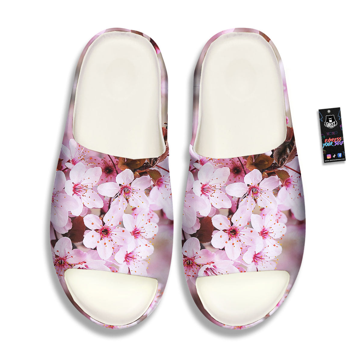 Cherry Blossom Sakura Print Sandals-grizzshop