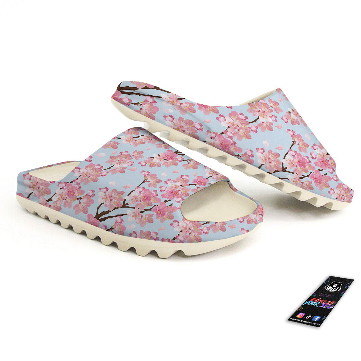 Cherry Blossom Tree Japanese Print Pattern Sandals-grizzshop