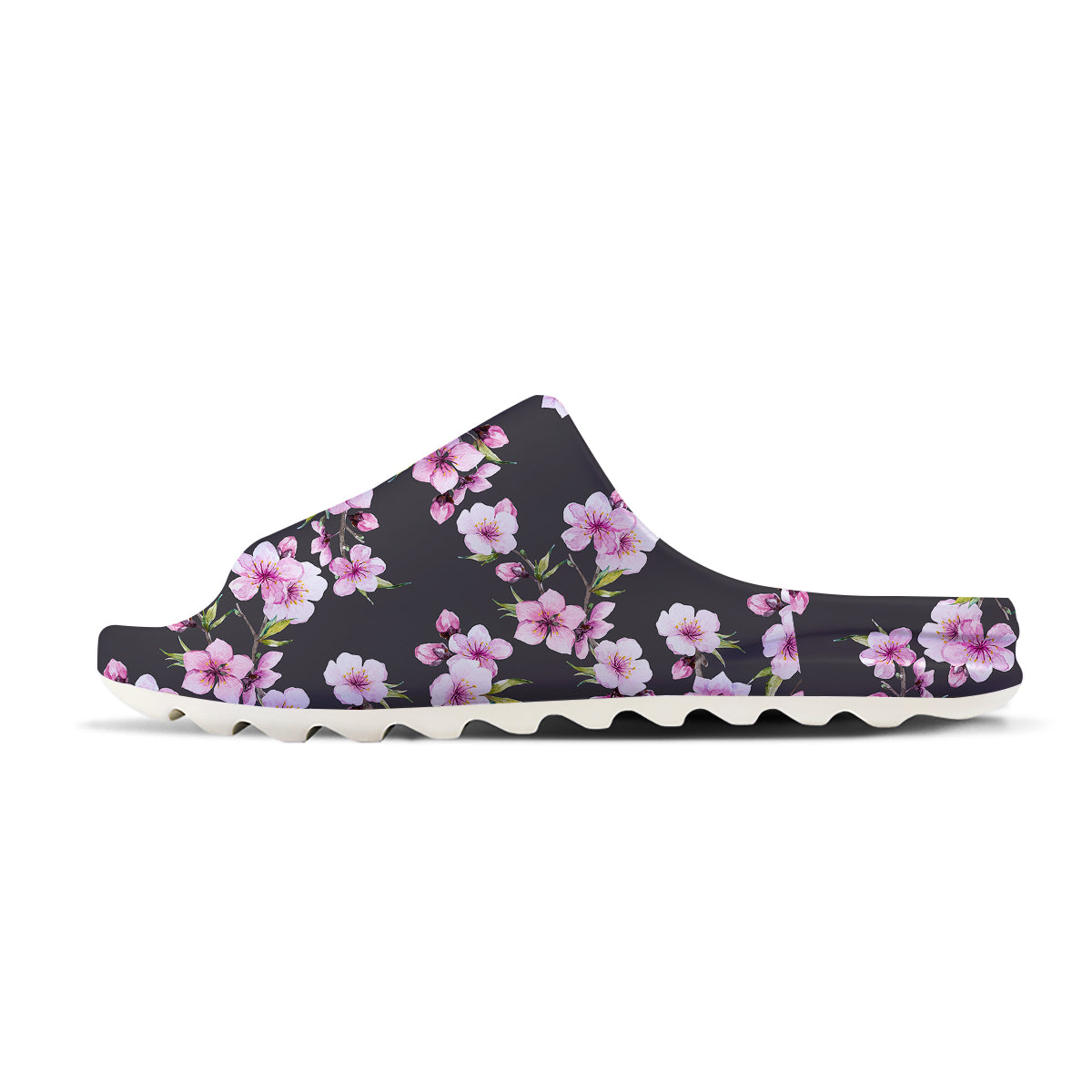 Cherry Blossom Watercolor Print Pattern Sandals-grizzshop