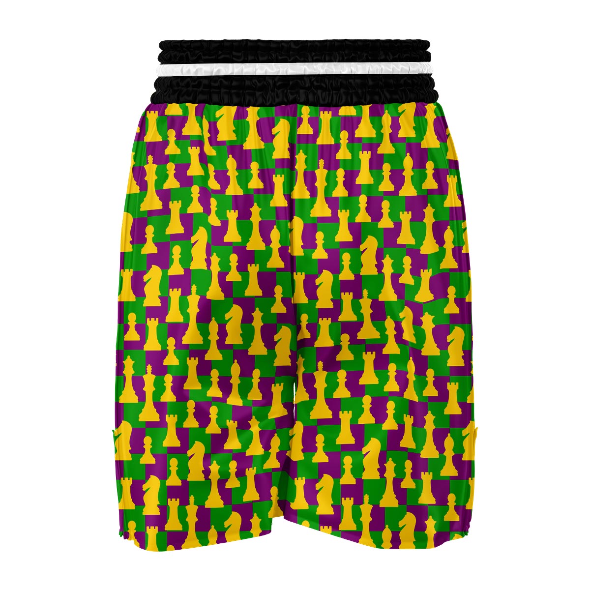 Chess Color Pattern Print Boxing Shorts-grizzshop