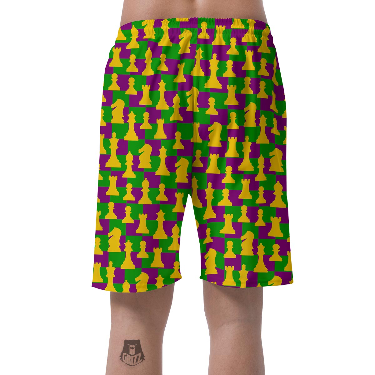 Chess Color Pattern Print Men's Shorts-grizzshop