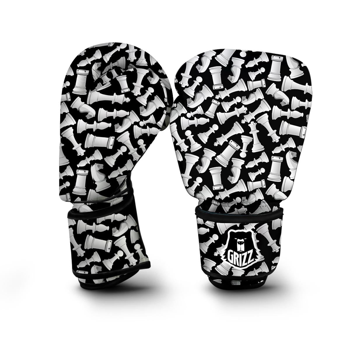 Chess Pattern Print Boxing Gloves-grizzshop