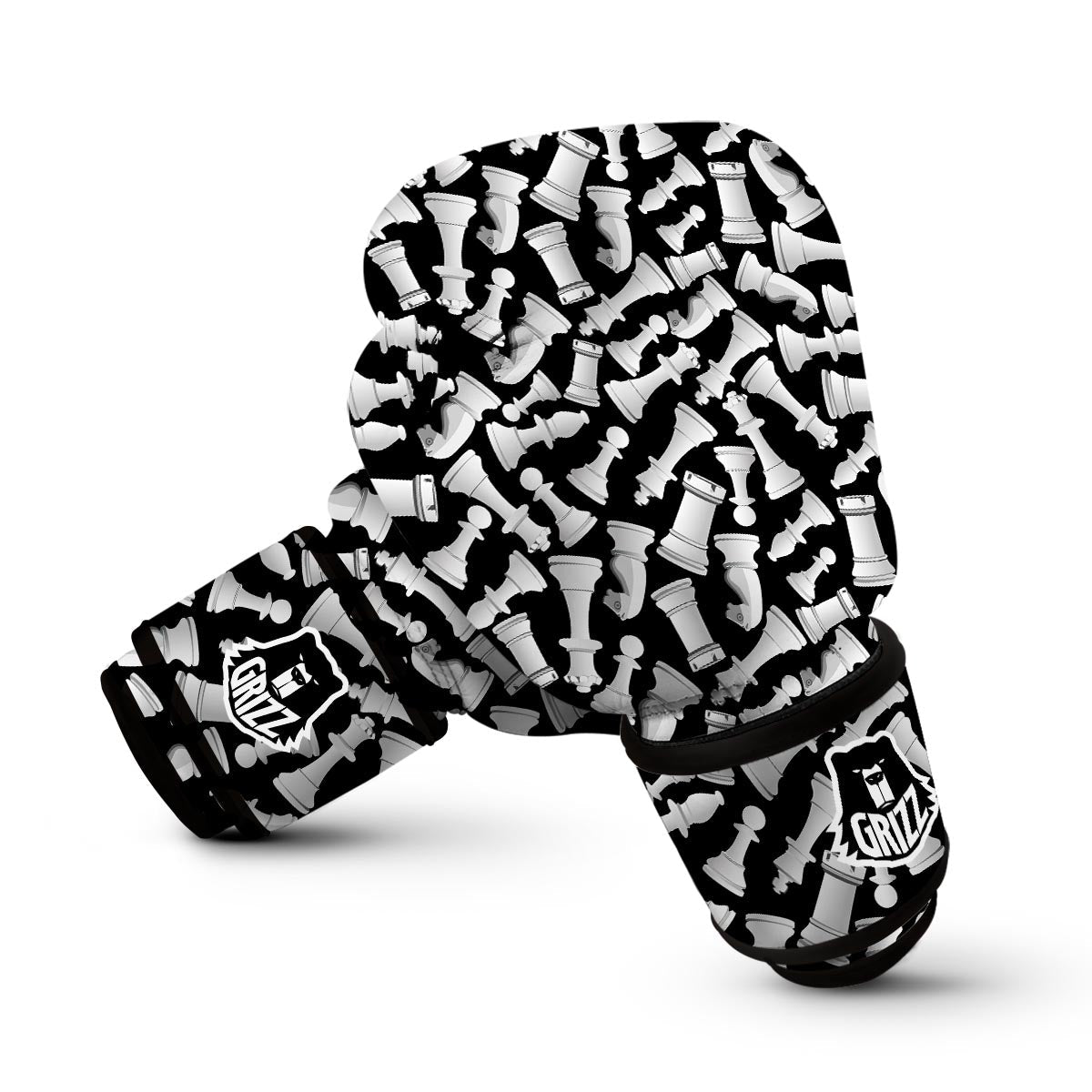 Chess Pattern Print Boxing Gloves-grizzshop