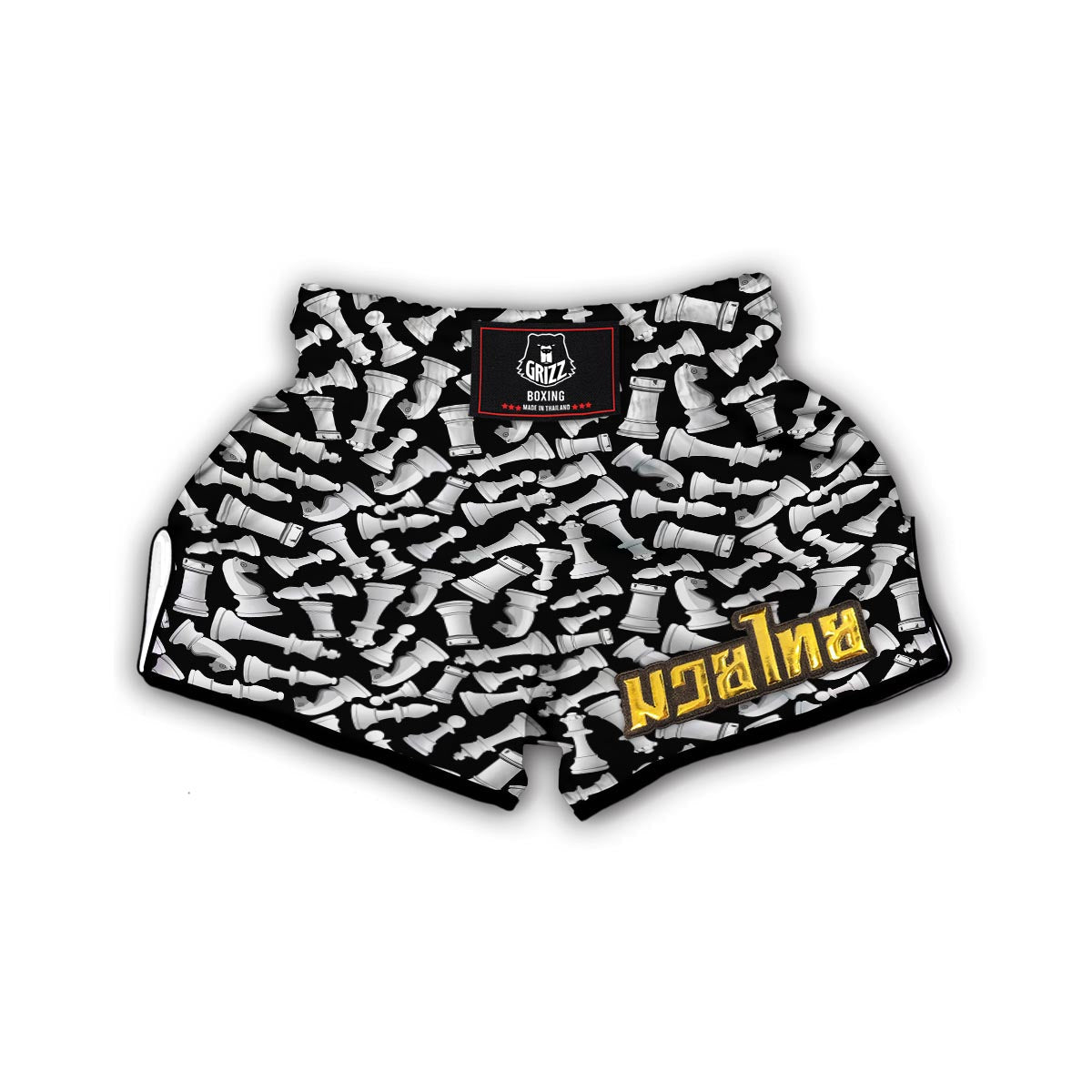 Chess Pattern Print Muay Thai Boxing Shorts-grizzshop