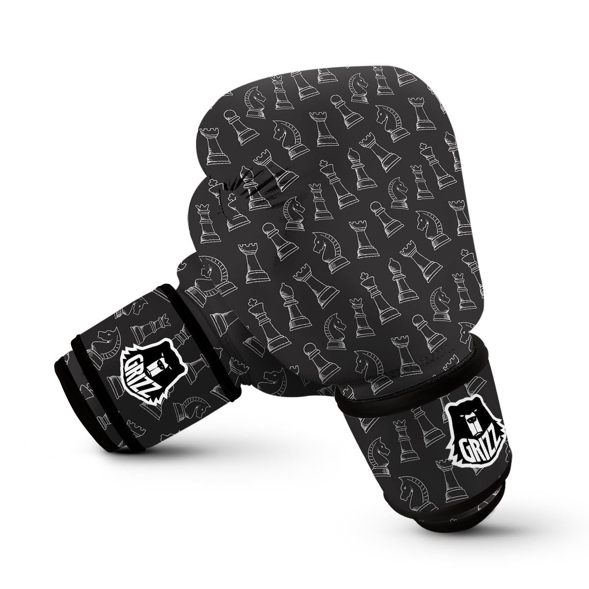 Chess Print Pattern Boxing Gloves-grizzshop