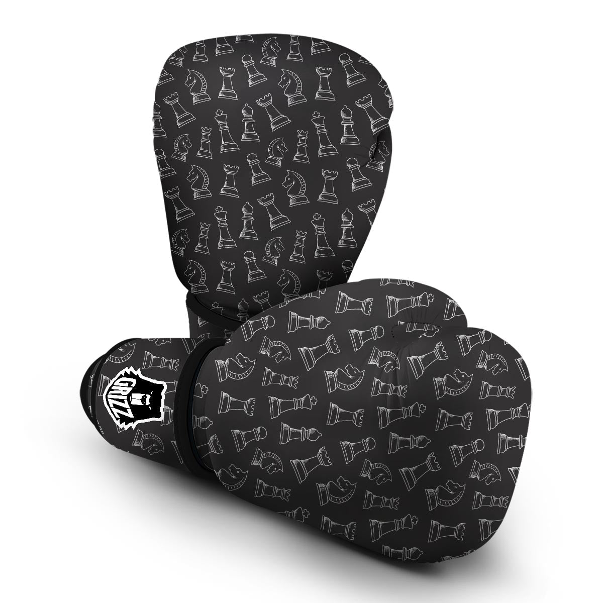 Chess Print Pattern Boxing Gloves-grizzshop