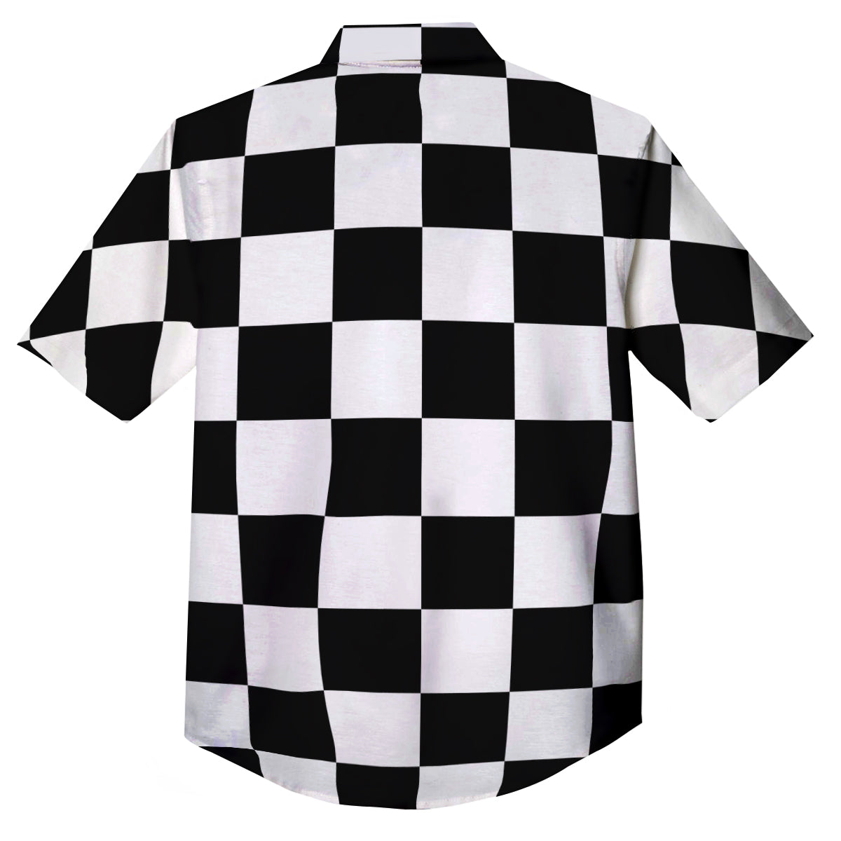 Chessboard Sphere Print Button Up Shirt-grizzshop
