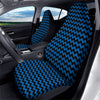 Chevron Blue And Black Print Pattern Car Seat Covers-grizzshop