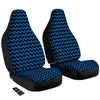 Chevron Blue And Black Print Pattern Car Seat Covers-grizzshop