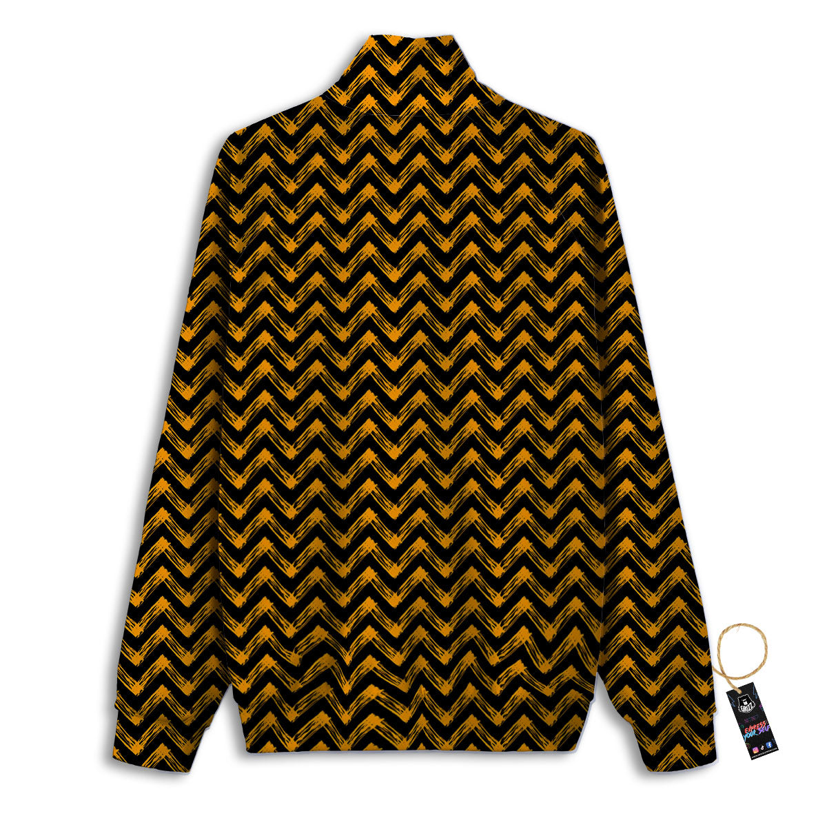 Chevron Halloween Print Pattern Track Jacket-grizzshop
