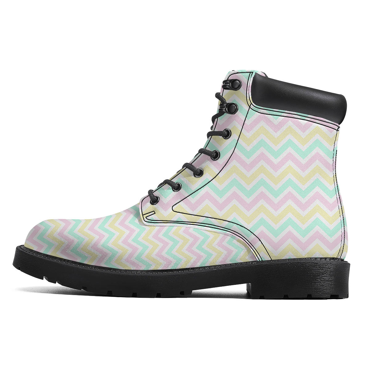 Chevron Pastel Print Pattern Boots-grizzshop