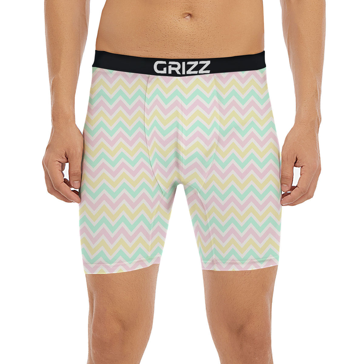 Chevron Pastel Print Pattern Boxer Briefs-grizzshop