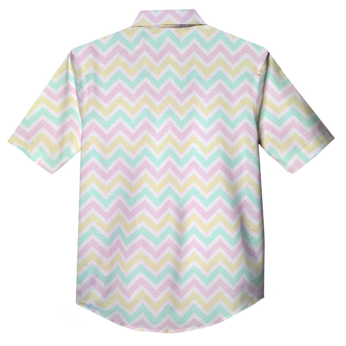 Chevron Pastel Print Pattern Button Up Shirt-grizzshop