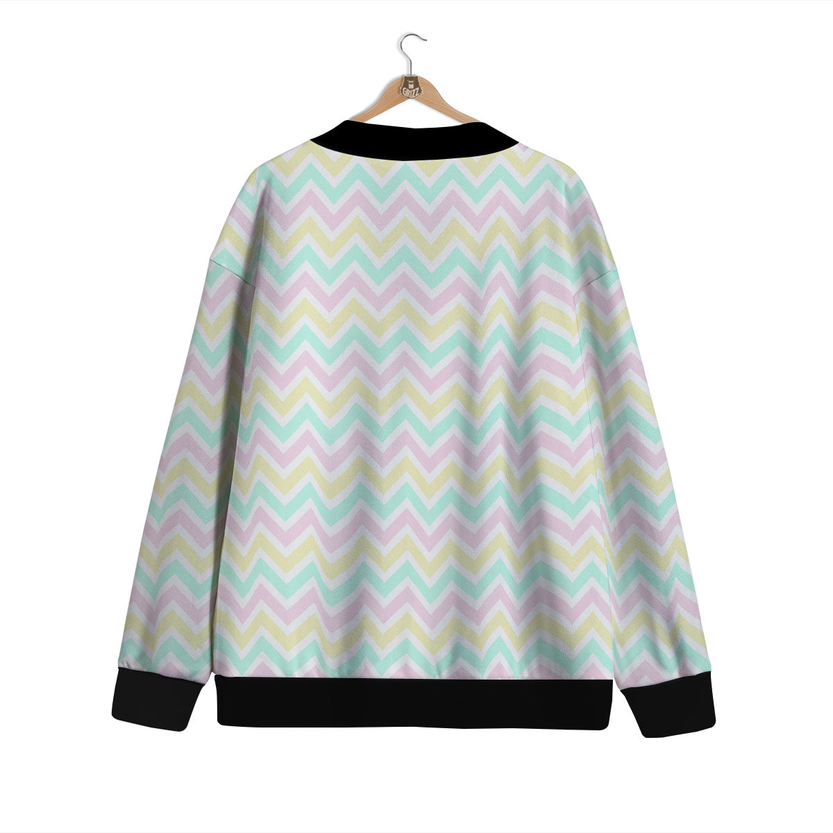 Chevron Pastel Print Pattern Cardigan-grizzshop