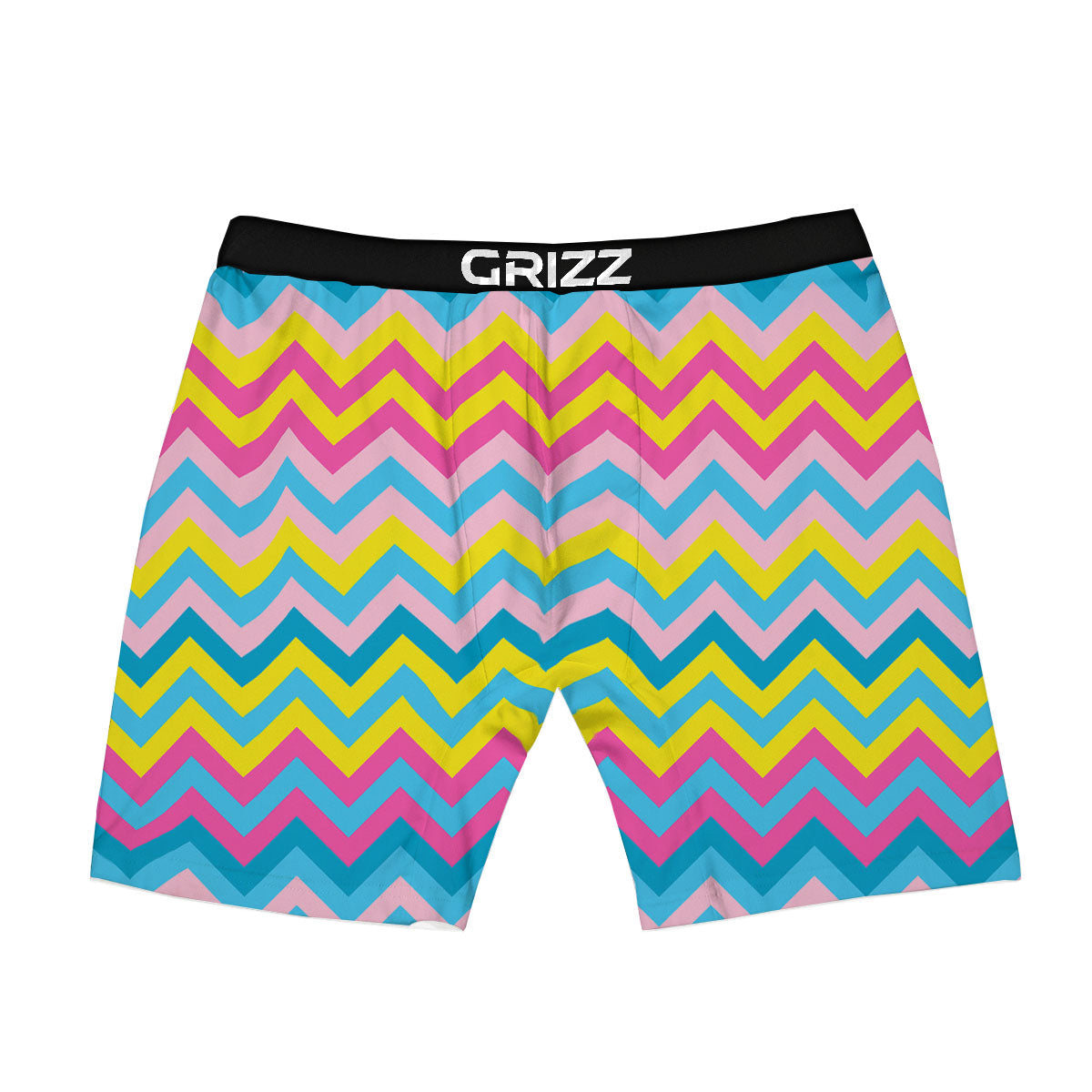 Chevron Rainbow Print Pattern Boxer Briefs-grizzshop