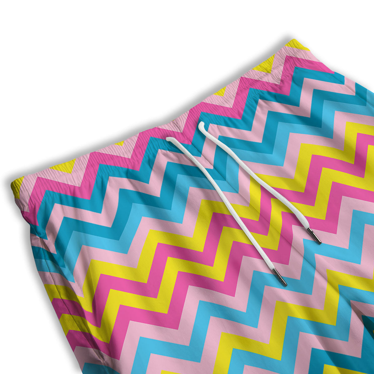 Chevron Rainbow Print Pattern Men's Athletic Shorts