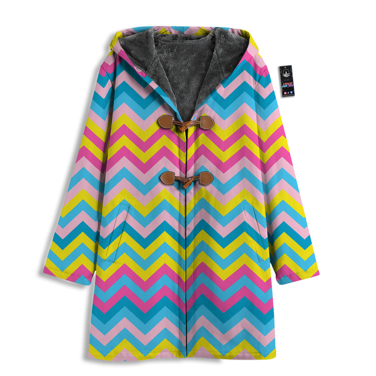 Chevron Rainbow Print Pattern Men's Windbreaker Jacket-grizzshop