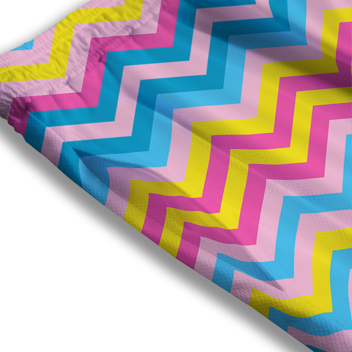 Chevron Rainbow Print Pattern Mesh Shorts