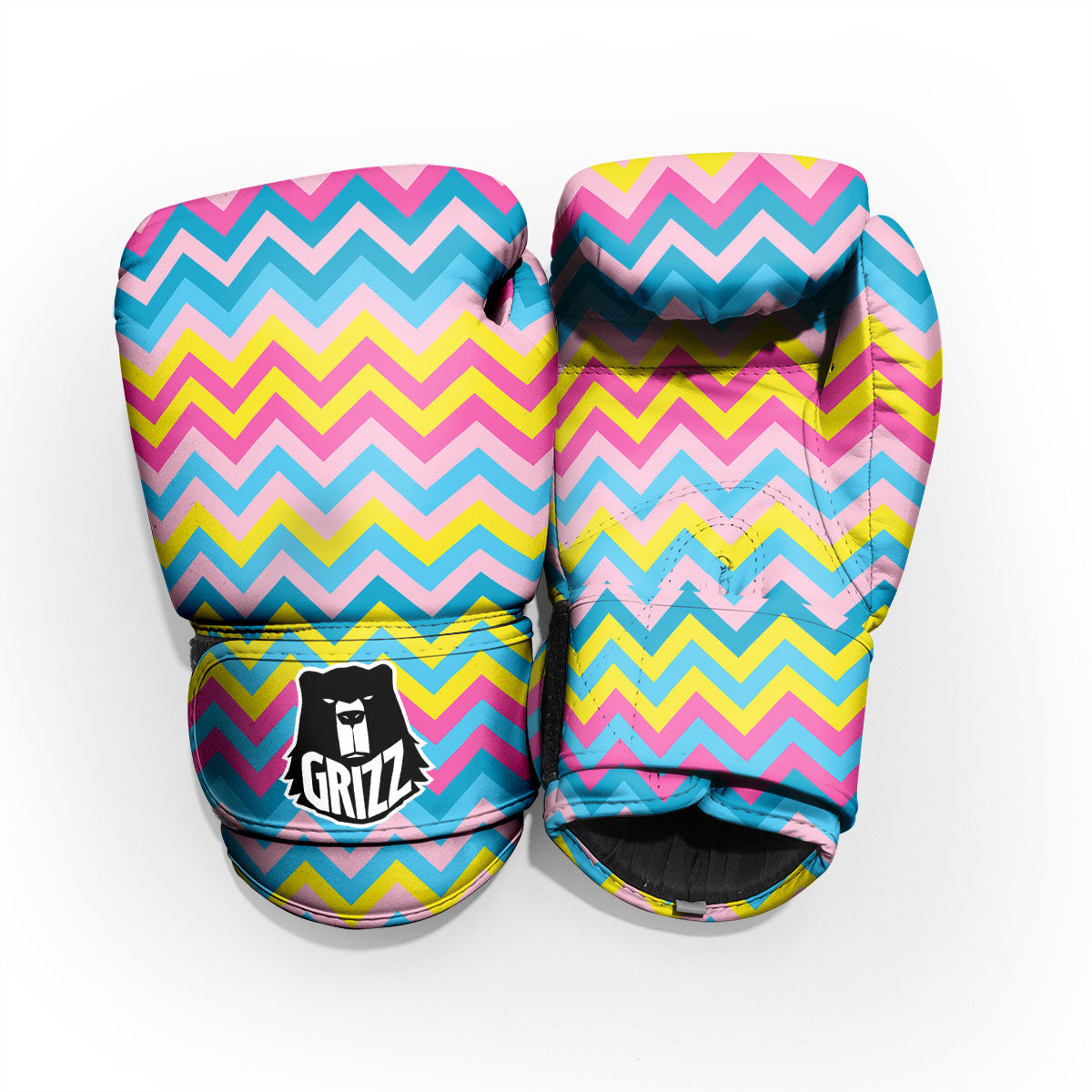 Chevron Rainbow Print Pattern Pro Boxing Glove