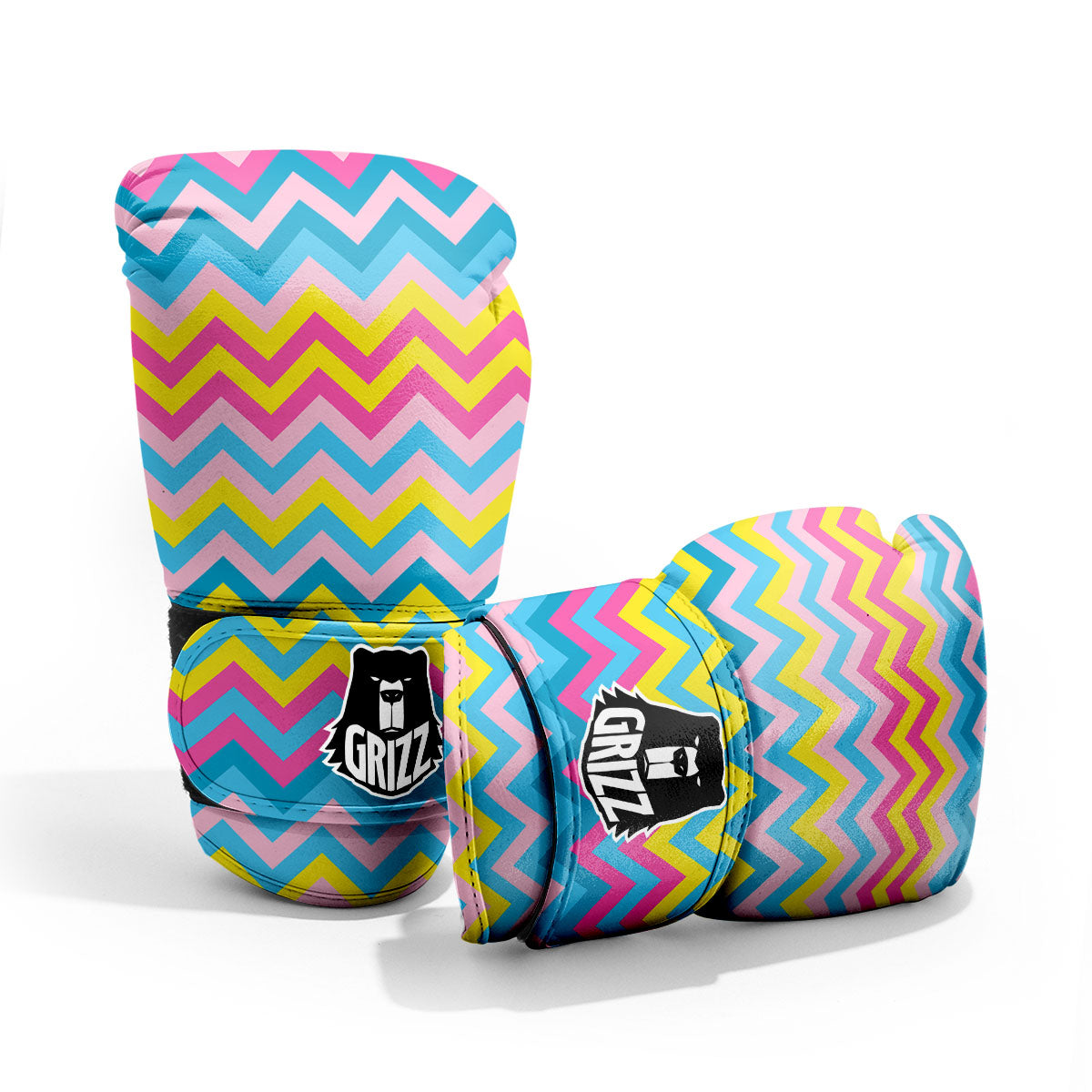 Chevron Rainbow Print Pattern Pro Boxing Glove