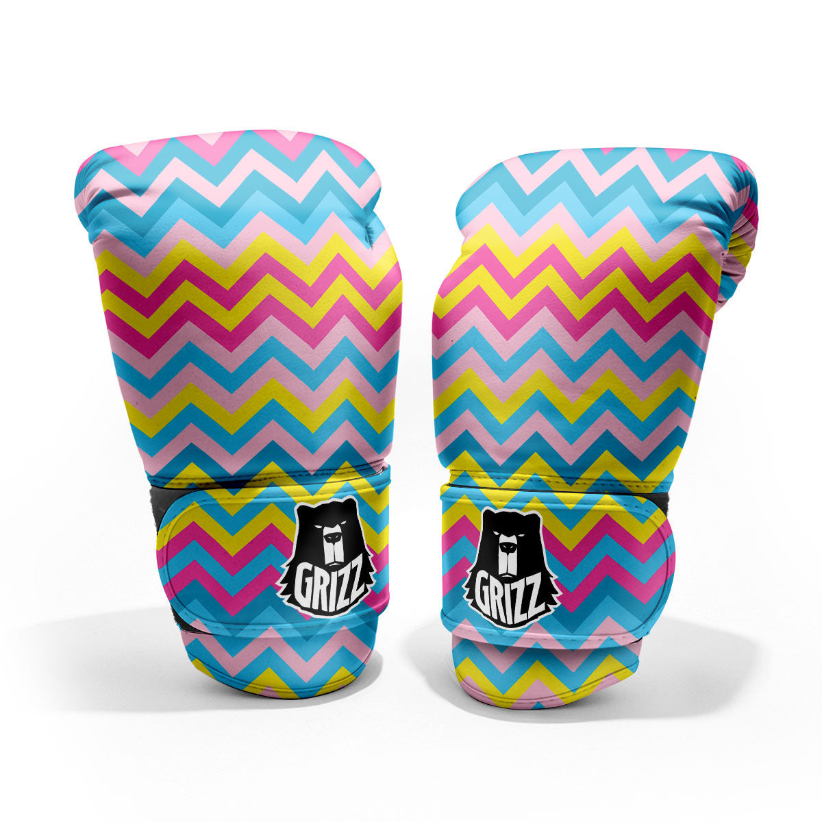 Chevron Rainbow Print Pattern Pro Boxing Glove
