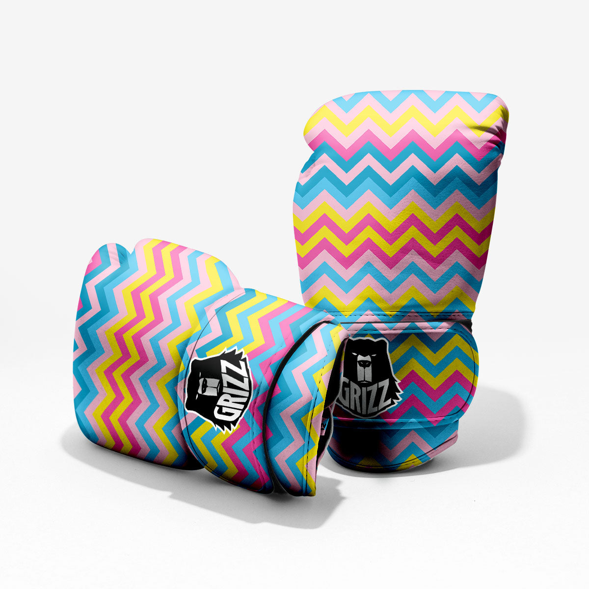 Chevron Rainbow Print Pattern Pro Boxing Glove