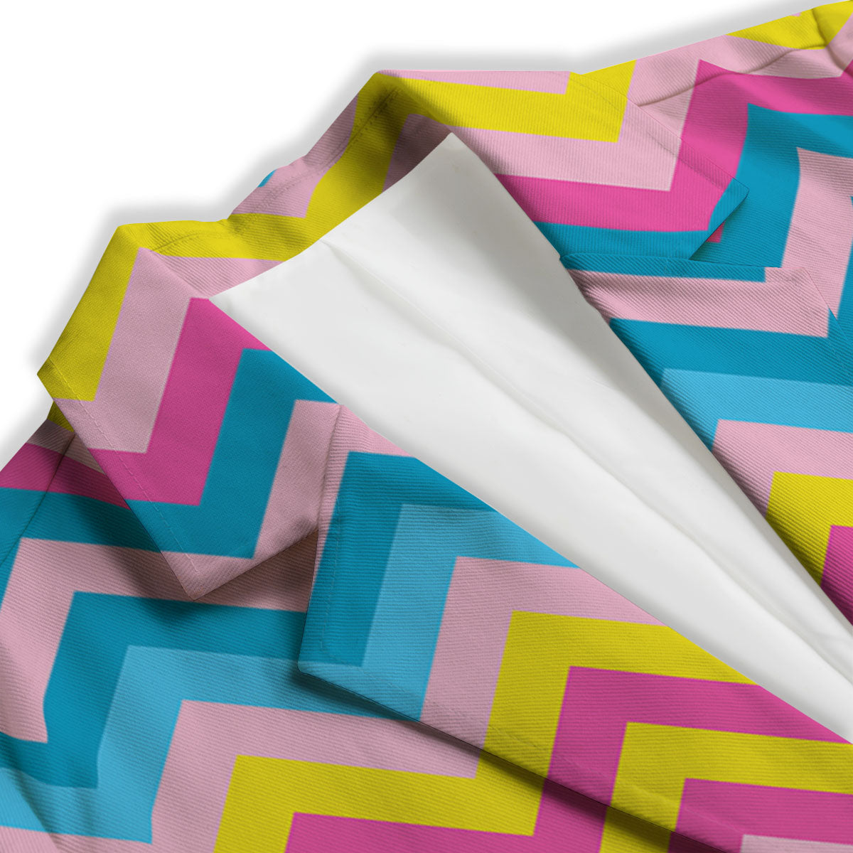 Chevron Rainbow Print Pattern Women's Blazer-grizzshop