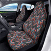 Chevron Watercolor Flowers Print Pattern Car Seat Covers-grizzshop