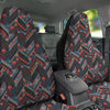 Chevron Watercolor Flowers Print Pattern Car Seat Covers-grizzshop