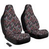 Chevron Watercolor Flowers Print Pattern Car Seat Covers-grizzshop