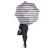 Chevron White And Purple Print Pattern Umbrella-grizzshop