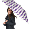 Chevron White And Purple Print Pattern Umbrella-grizzshop