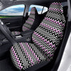 Chevron Zigzag Black Pink Print Pattern Car Seat Covers-grizzshop