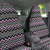 Chevron Zigzag Black Pink Print Pattern Car Seat Covers-grizzshop