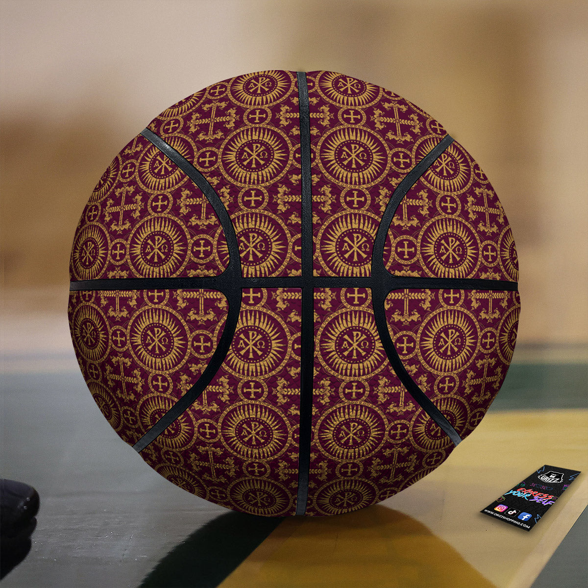Chi Rho Print Pattern Basketball-grizzshop