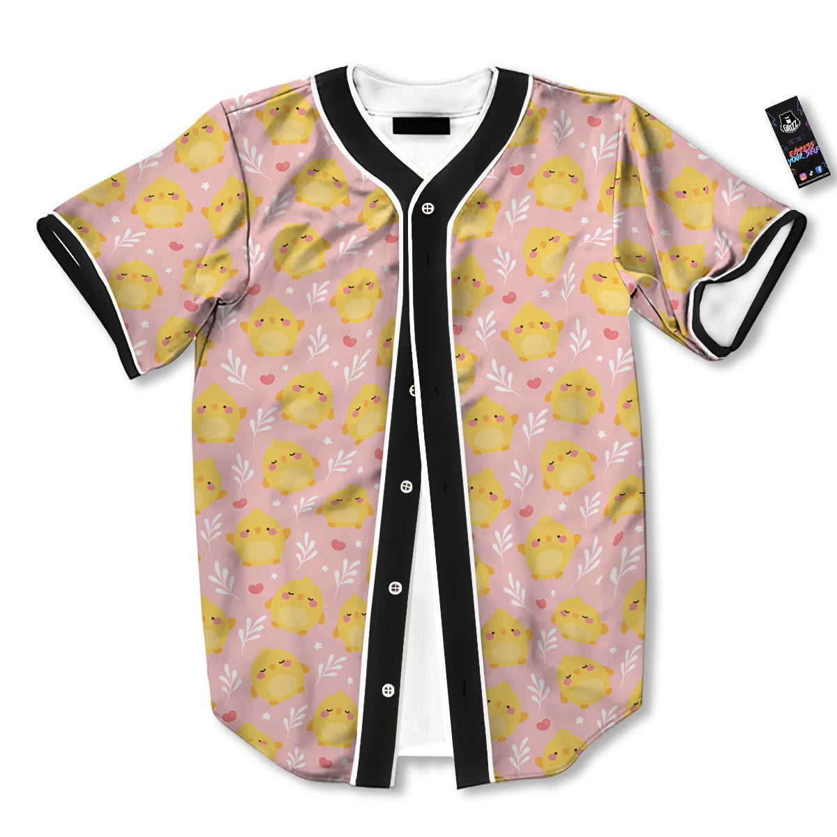 Chicken Cute Print Pattern Baseball Jersey-grizzshop
