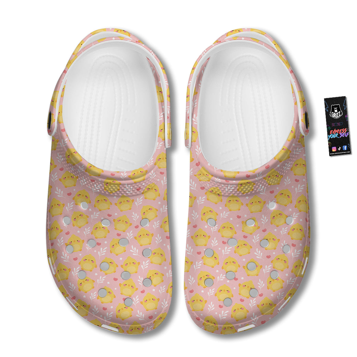Chicken Cute Print Pattern Clog-grizzshop