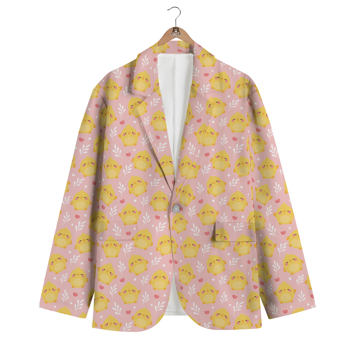 Chicken Cute Print Pattern Men's Blazer-grizzshop