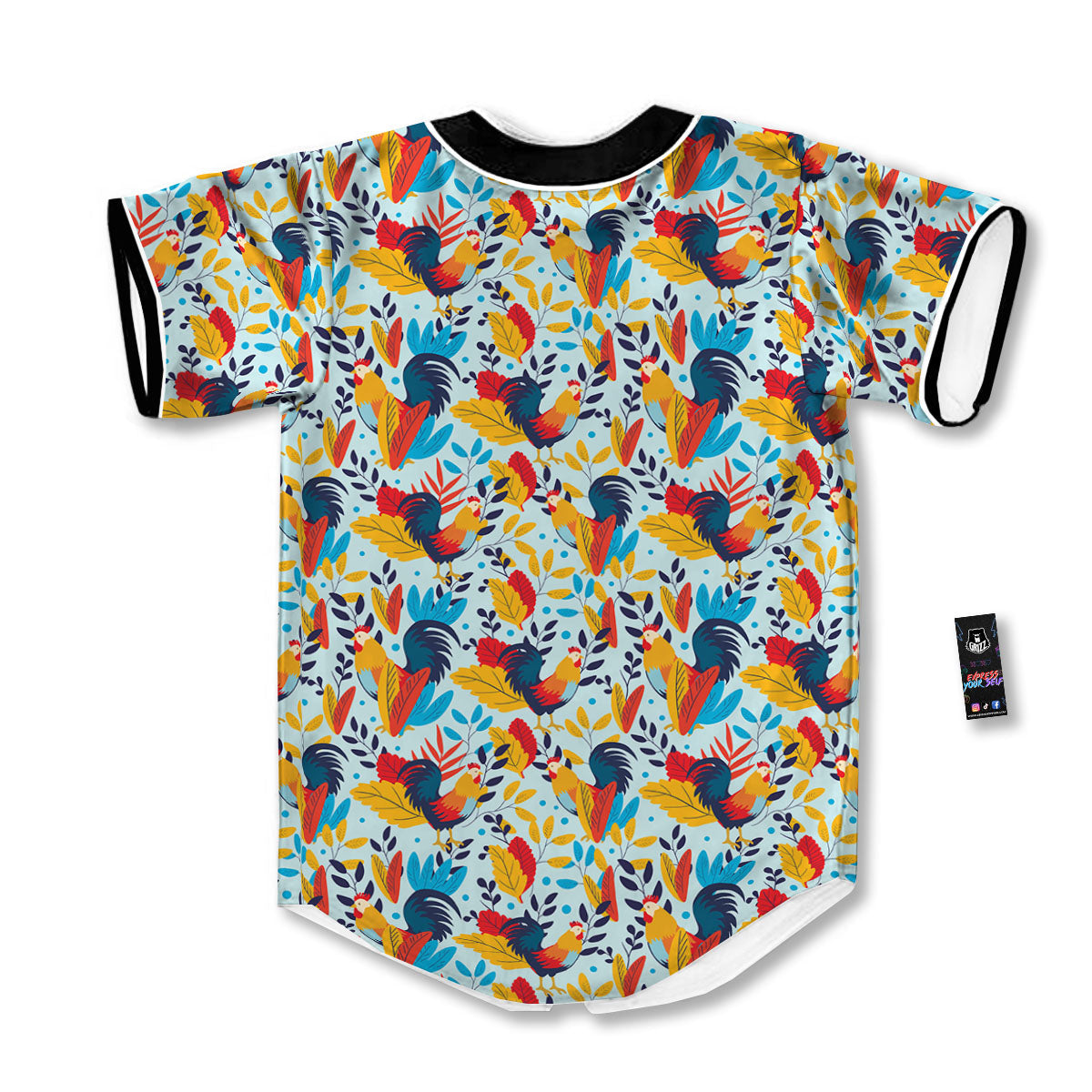 Chicken Exotic Print Pattern Baseball Jersey-grizzshop
